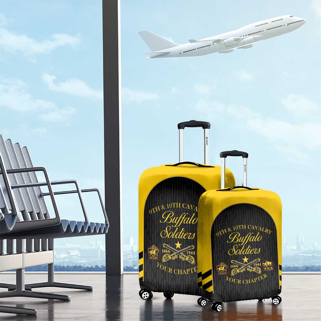 Personalized Buffalo Soldiers Luggage Cover 9th & 10th Cavalry Regiment