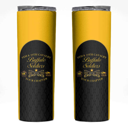 Personalized Buffalo Soldiers Skinny Tumbler 9th & 10th Cavalry Regiment