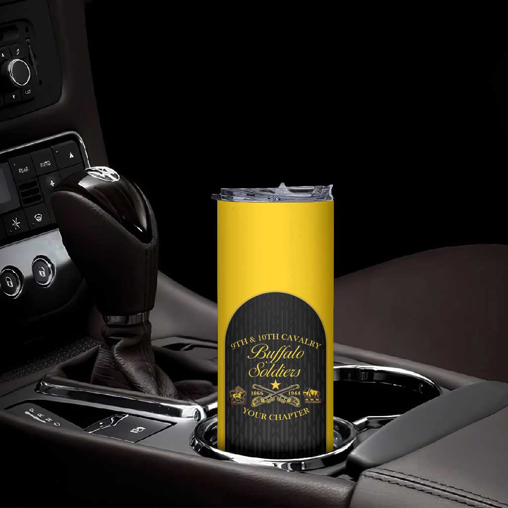 Personalized Buffalo Soldiers Skinny Tumbler 9th & 10th Cavalry Regiment