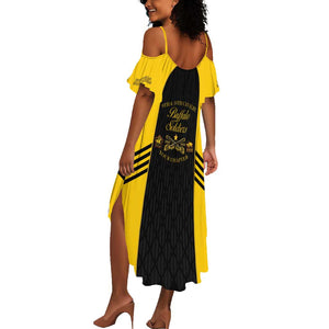 Personalized Buffalo Soldiers Summer Maxi Dress 9th & 10th Cavalry Regiment