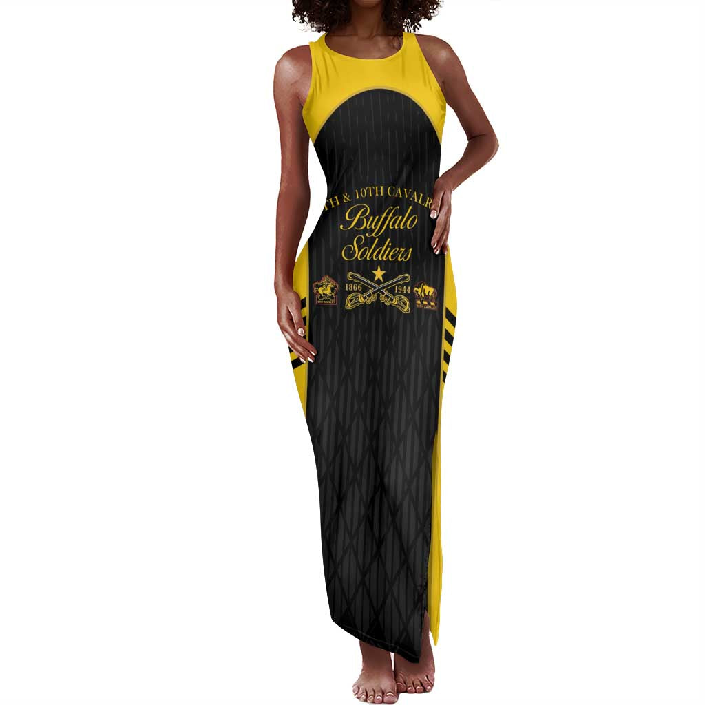 Personalized Buffalo Soldiers Tank Maxi Dress 9th & 10th Cavalry Regiment