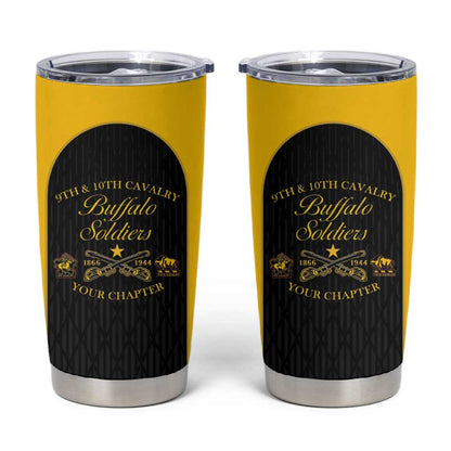 Personalized Buffalo Soldiers Tumbler Cup 9th & 10th Cavalry Regiment