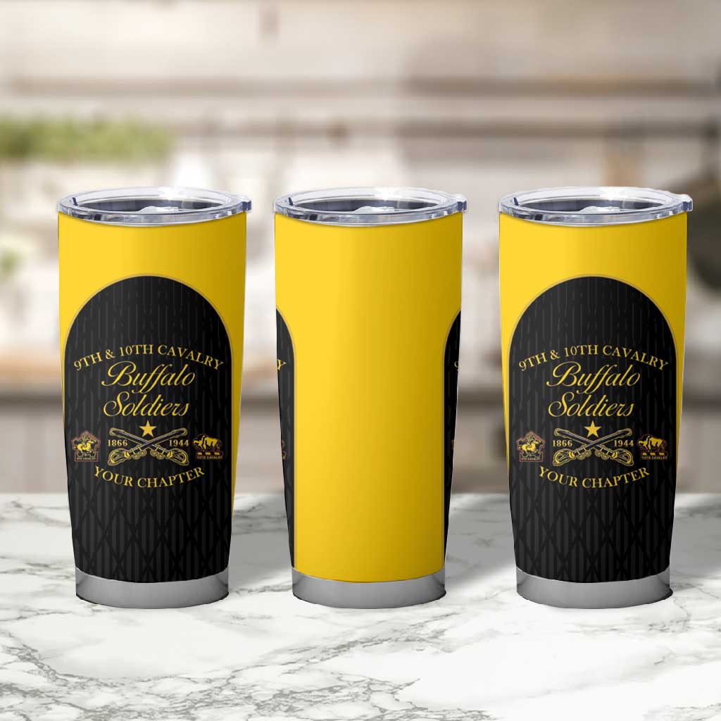 Personalized Buffalo Soldiers Tumbler Cup 9th & 10th Cavalry Regiment