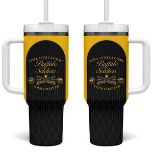 Personalized Buffalo Soldiers Tumbler With Handle 9th & 10th Cavalry Regiment