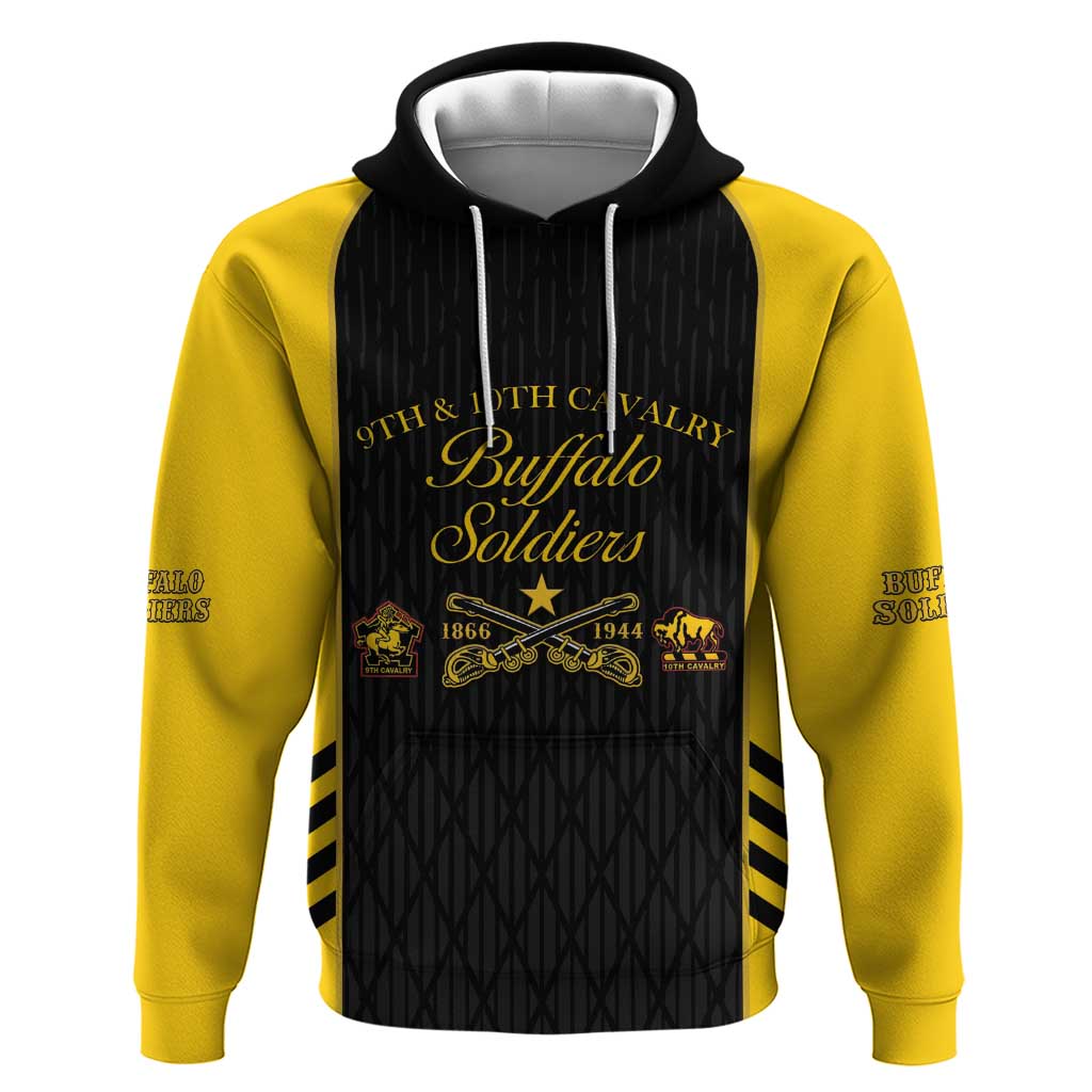Personalized Buffalo Soldiers Zip Hoodie 9th & 10th Cavalry Regiment