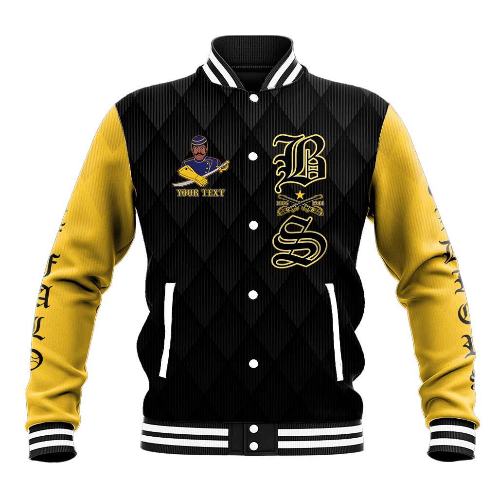 Personalized Buffalo Soldiers Baseball Jacket We Can We Will Ready and Forward