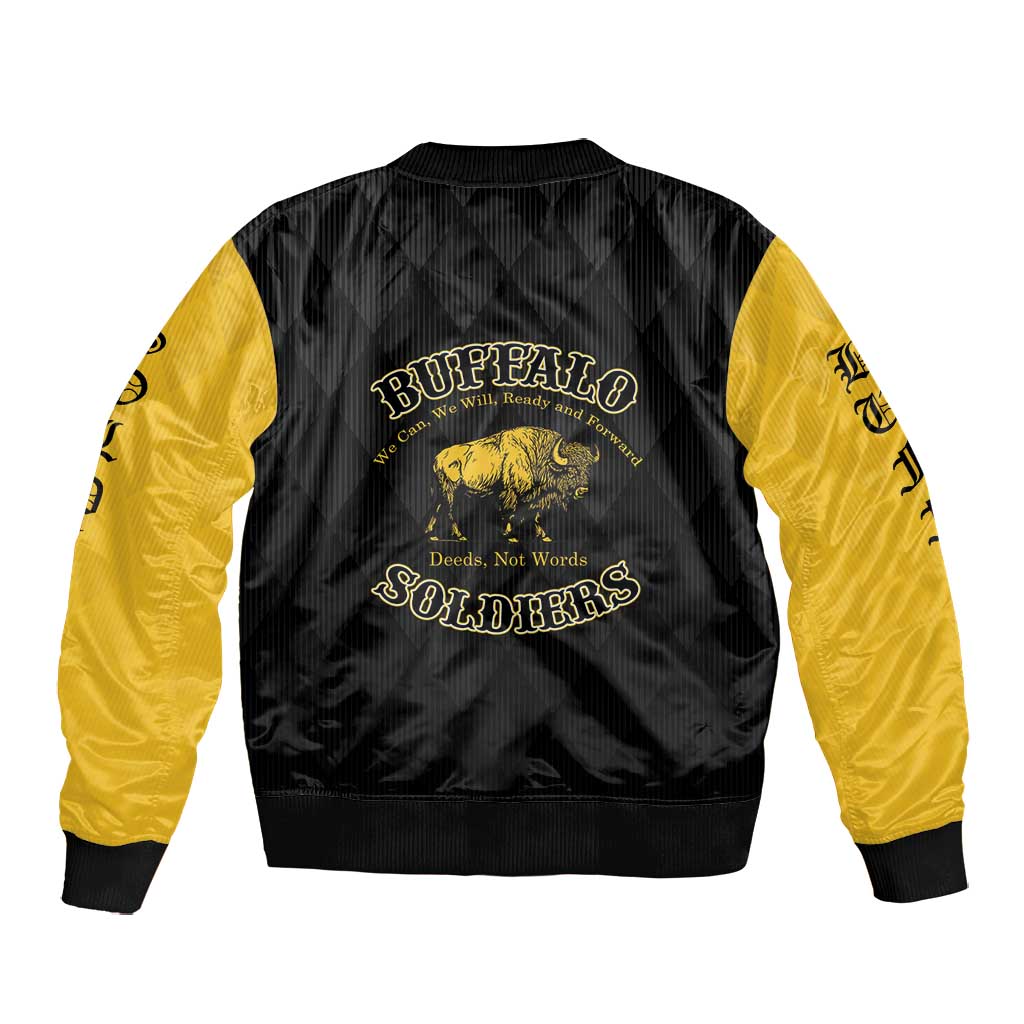 Personalized Buffalo Soldiers Bomber Jacket We Can We Will Ready and Forward