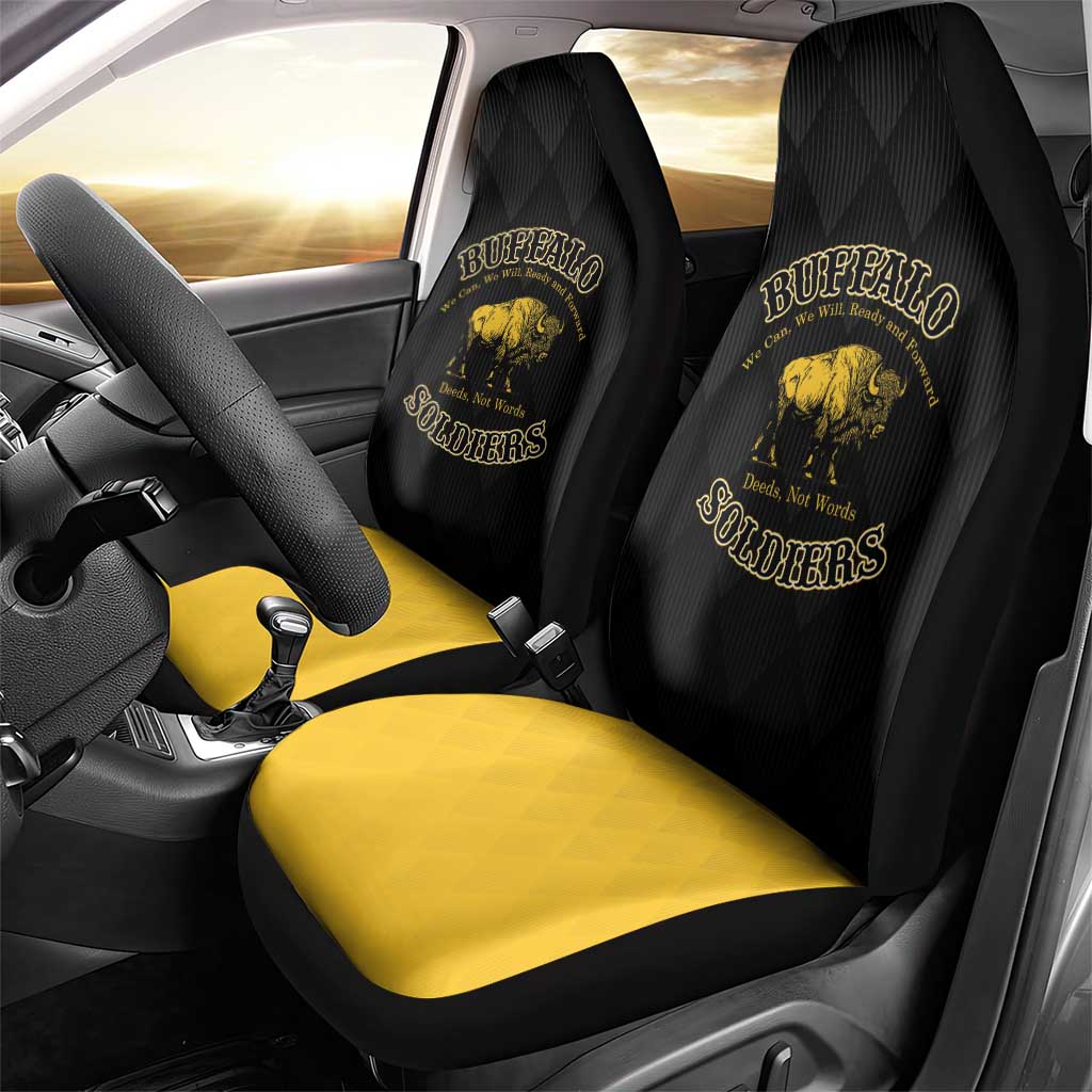 Buffalo Soldiers Car Seat Cover We Can We Will Ready and Forward