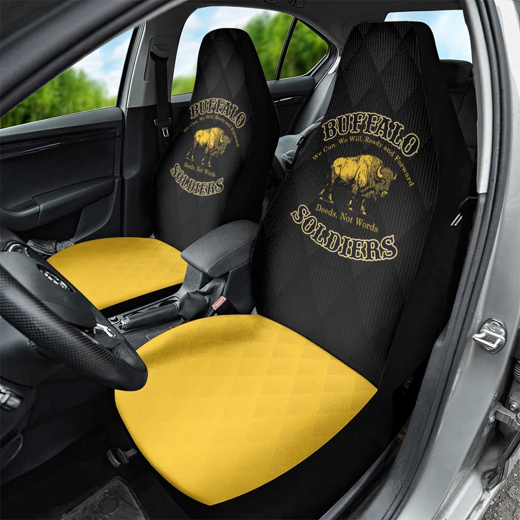 Buffalo Soldiers Car Seat Cover We Can We Will Ready and Forward