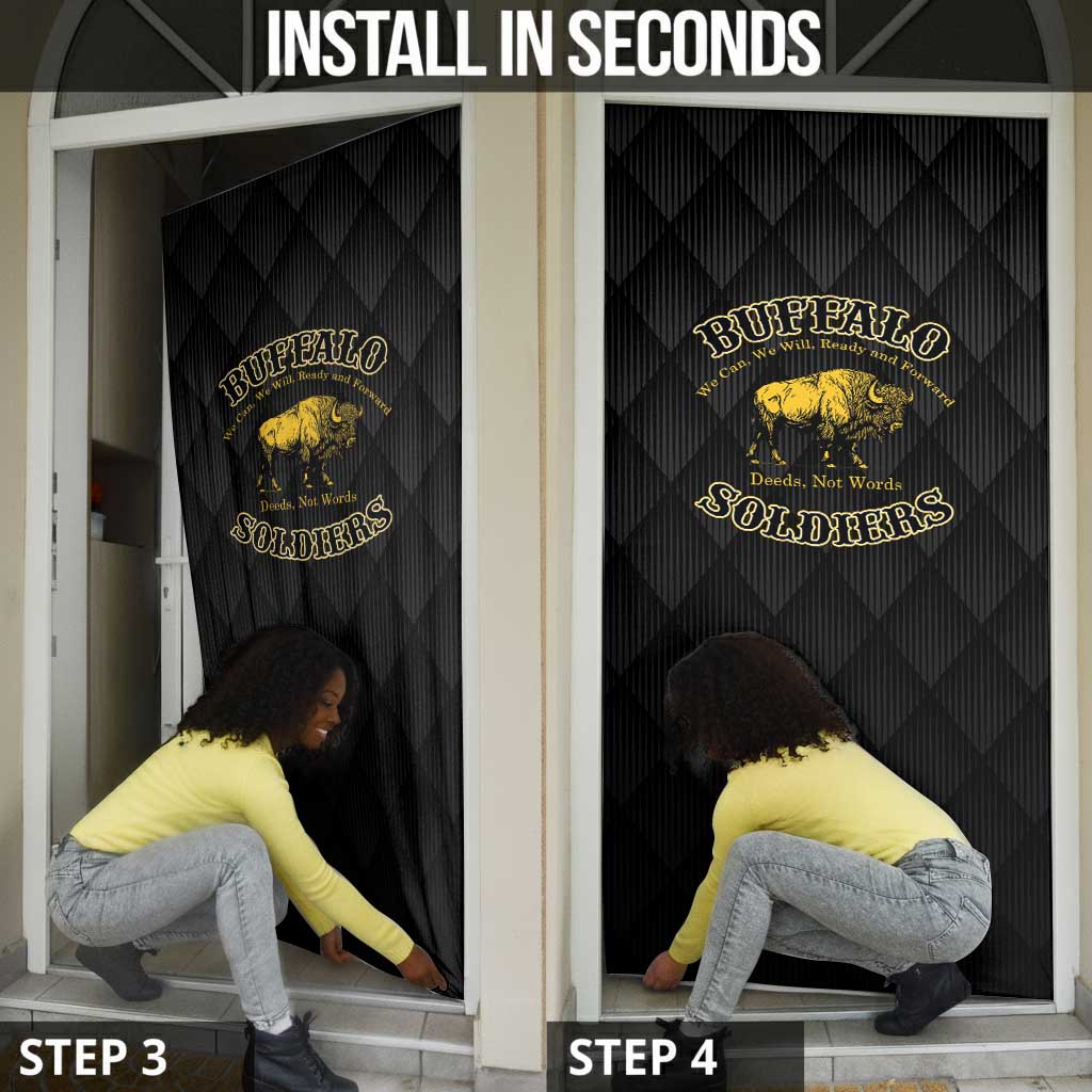 Buffalo Soldiers Door Cover We Can We Will Ready and Forward