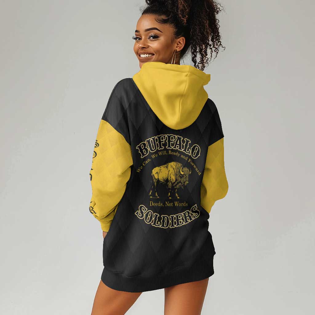 Personalized Buffalo Soldiers Hoodie Dress We Can We Will Ready and Forward