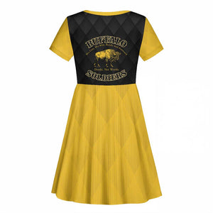 Personalized Buffalo Soldiers Kid Short Sleeve Dress We Can We Will Ready and Forward