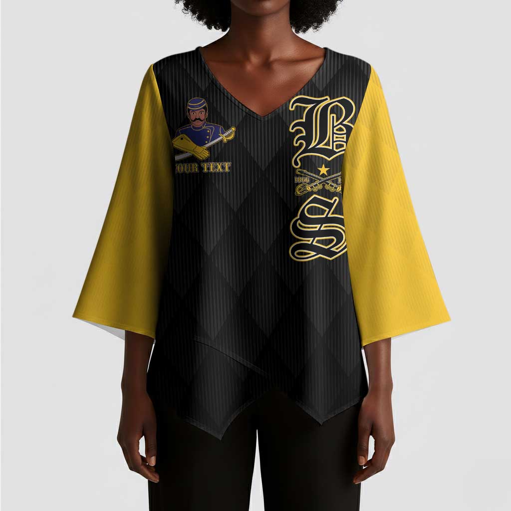 Personalized Buffalo Soldiers Kimono Sleeve Blouse We Can We Will Ready and Forward