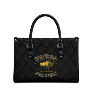Buffalo Soldiers Leather Bag We Can We Will Ready and Forward