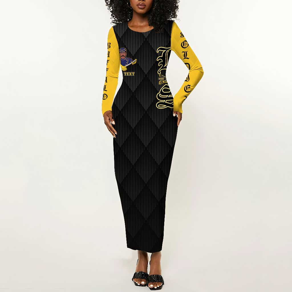 Personalized Buffalo Soldiers Long Sleeve Bodycon Dress We Can We Will Ready and Forward