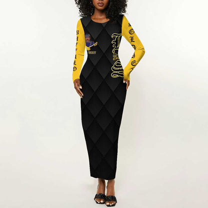 Personalized Buffalo Soldiers Long Sleeve Bodycon Dress We Can We Will Ready and Forward