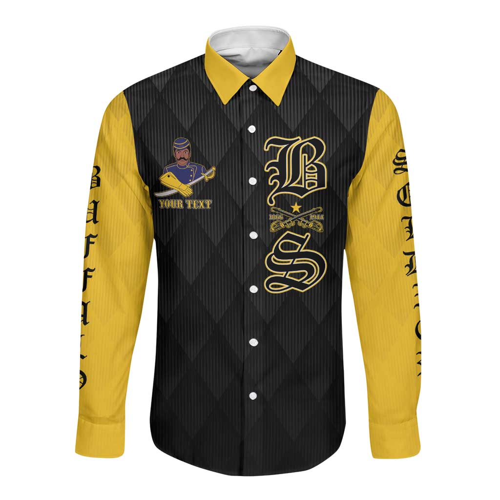 Personalized Buffalo Soldiers Long Sleeve Button Shirt We Can We Will Ready and Forward