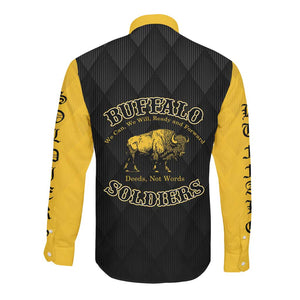 Personalized Buffalo Soldiers Long Sleeve Button Shirt We Can We Will Ready and Forward