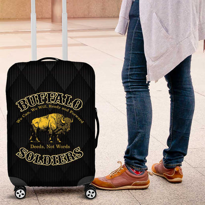 Buffalo Soldiers Luggage Cover We Can We Will Ready and Forward