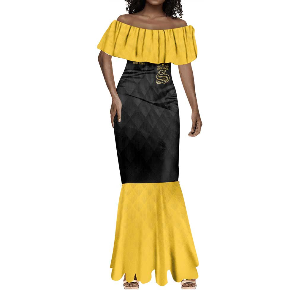 Personalized Buffalo Soldiers Mermaid Dress We Can We Will Ready and Forward