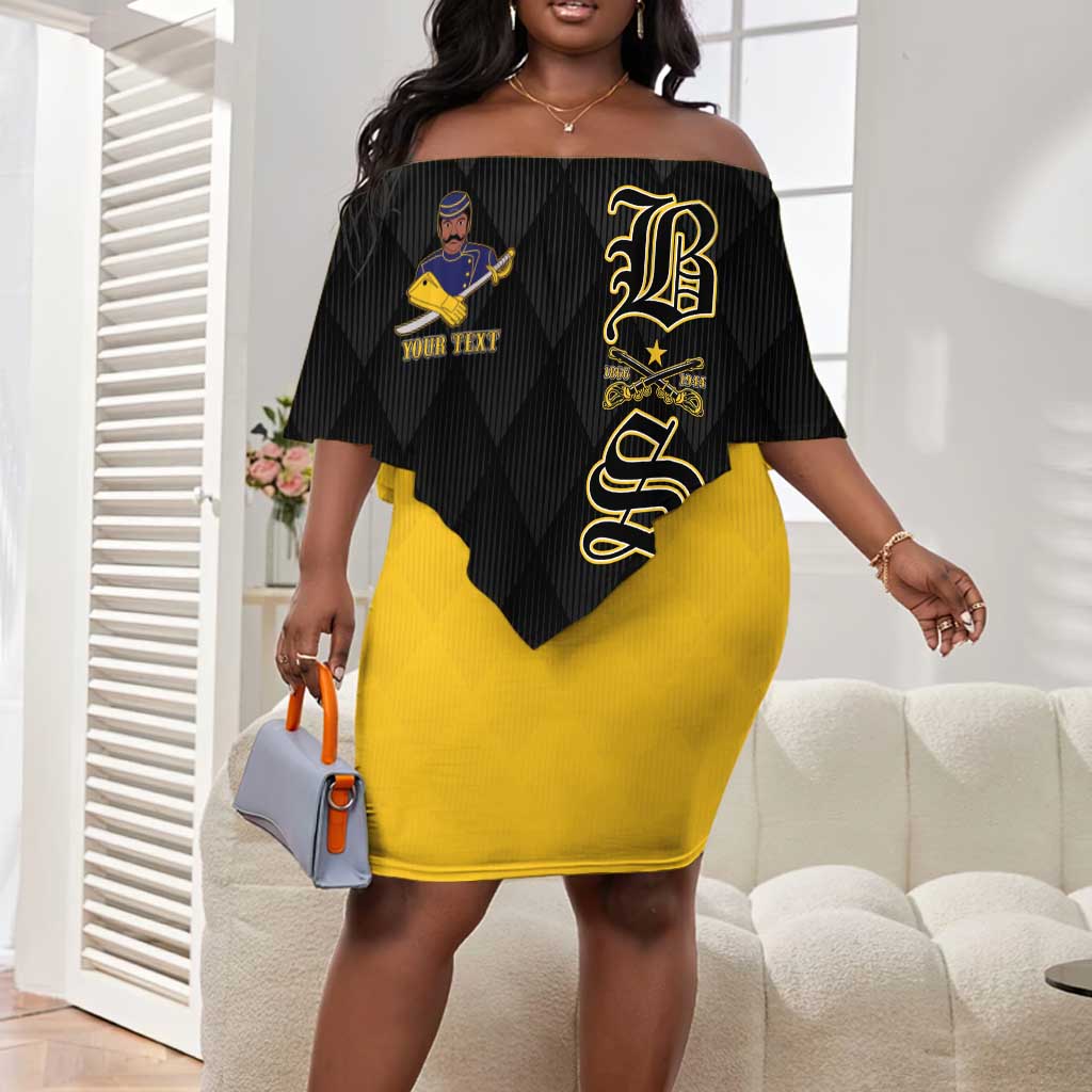 Personalized Buffalo Soldiers Off Shoulder Short Dress We Can We Will Ready and Forward