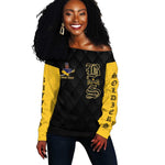 Personalized Buffalo Soldiers Off Shoulder Sweater We Can We Will Ready and Forward