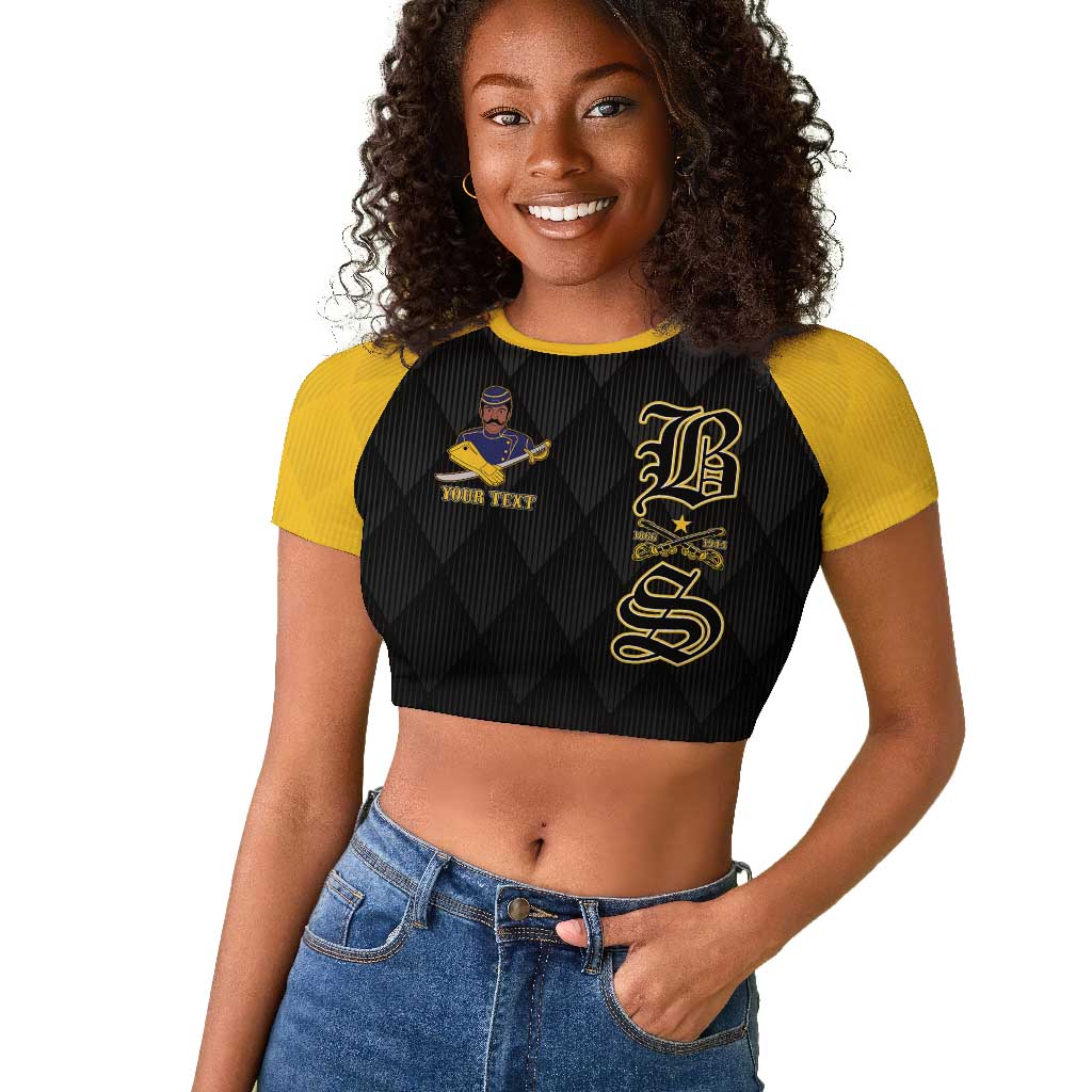 Personalized Buffalo Soldiers Raglan Cropped T shirt We Can We Will Ready and Forward