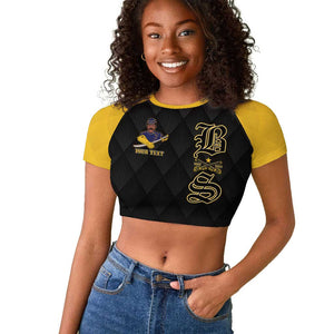 Personalized Buffalo Soldiers Raglan Cropped T shirt We Can We Will Ready and Forward