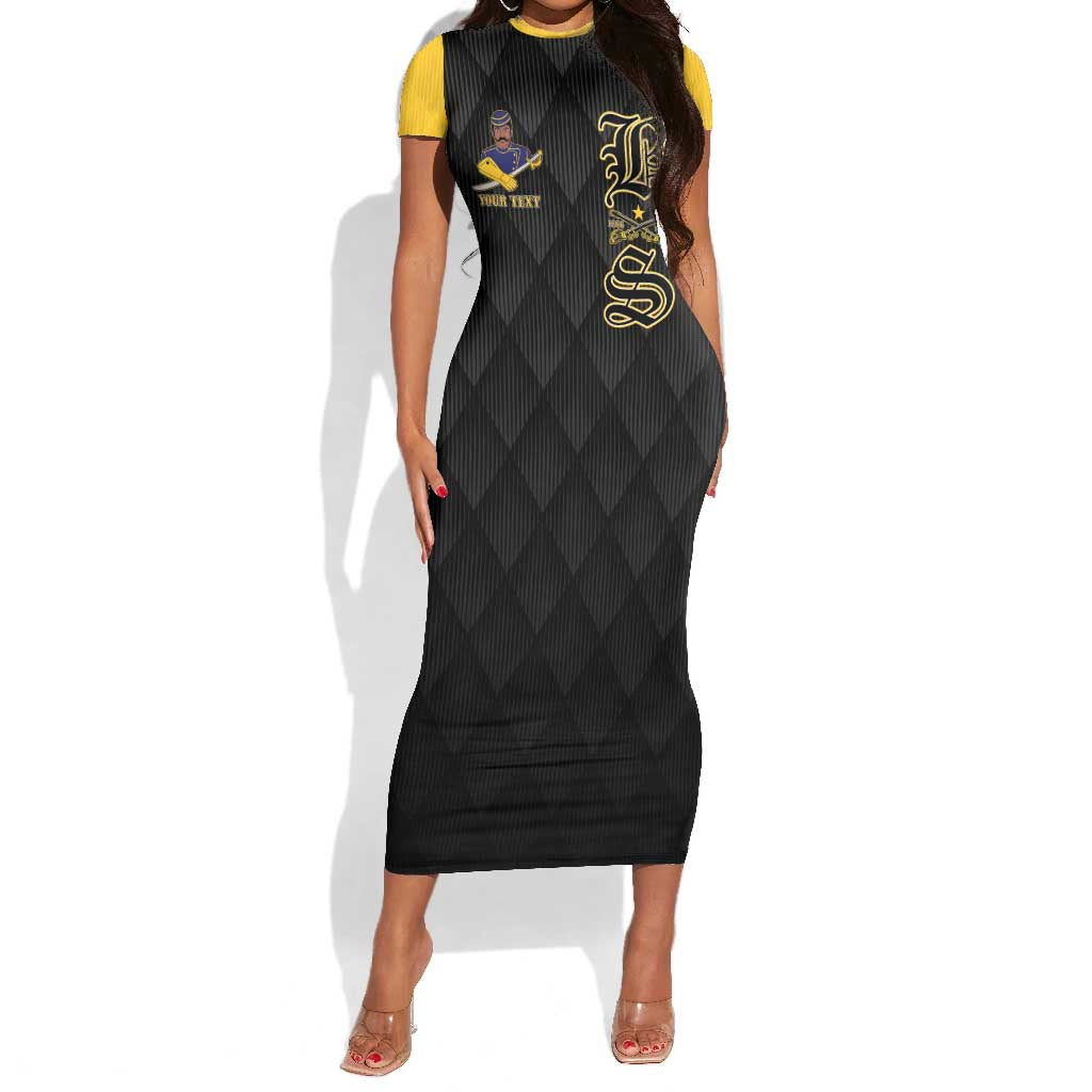 Personalized Buffalo Soldiers Short Sleeve Bodycon Dress We Can We Will Ready and Forward