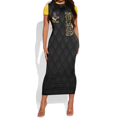 Personalized Buffalo Soldiers Short Sleeve Bodycon Dress We Can We Will Ready and Forward