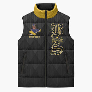 Personalized Buffalo Soldiers Sleeveless Puffer Jacket We Can We Will Ready and Forward