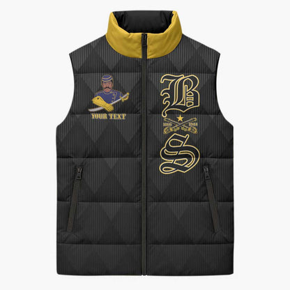 Personalized Buffalo Soldiers Sleeveless Puffer Jacket We Can We Will Ready and Forward