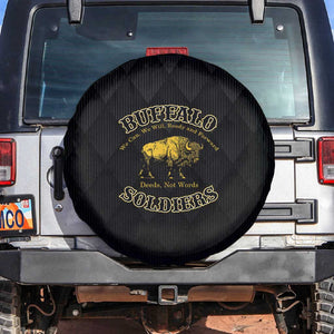 Buffalo Soldiers Spare Tire Cover We Can We Will Ready and Forward
