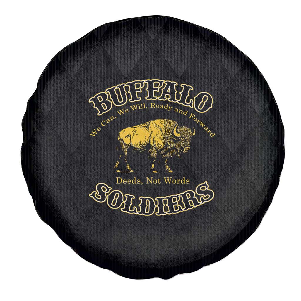 Buffalo Soldiers Spare Tire Cover We Can We Will Ready and Forward