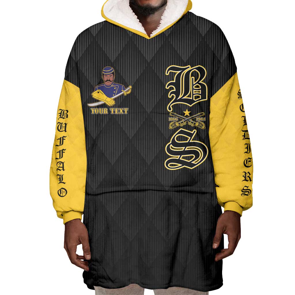 Personalized Buffalo Soldiers Wearable Blanket Hoodie We Can We Will Ready and Forward