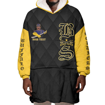 Personalized Buffalo Soldiers Wearable Blanket Hoodie We Can We Will Ready and Forward
