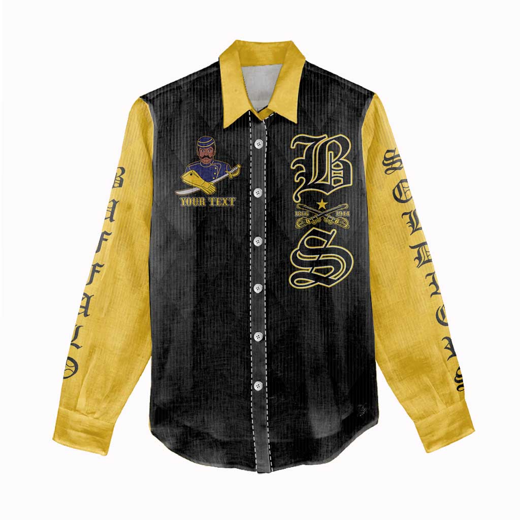 Personalized Buffalo Soldiers Women Casual Shirt We Can We Will Ready and Forward