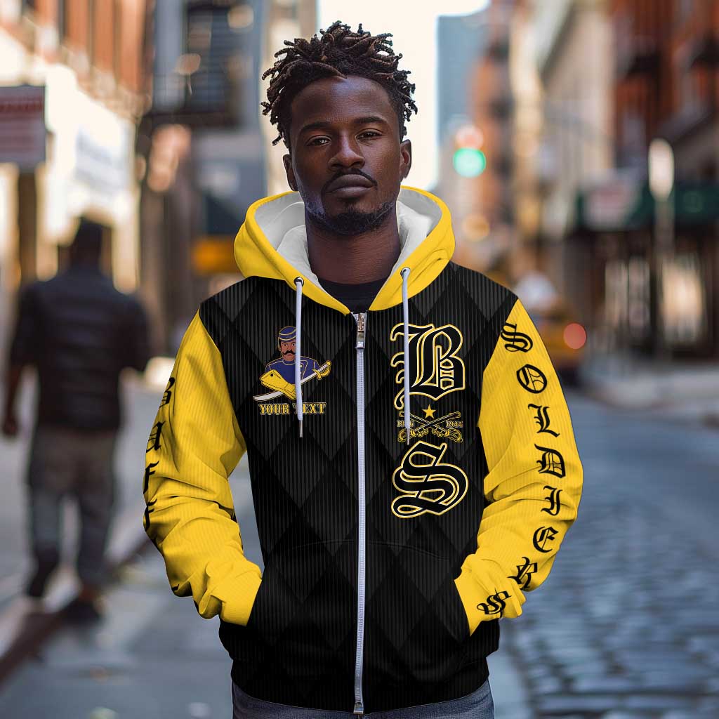 Personalized Buffalo Soldiers Zip Hoodie We Can We Will Ready and Forward