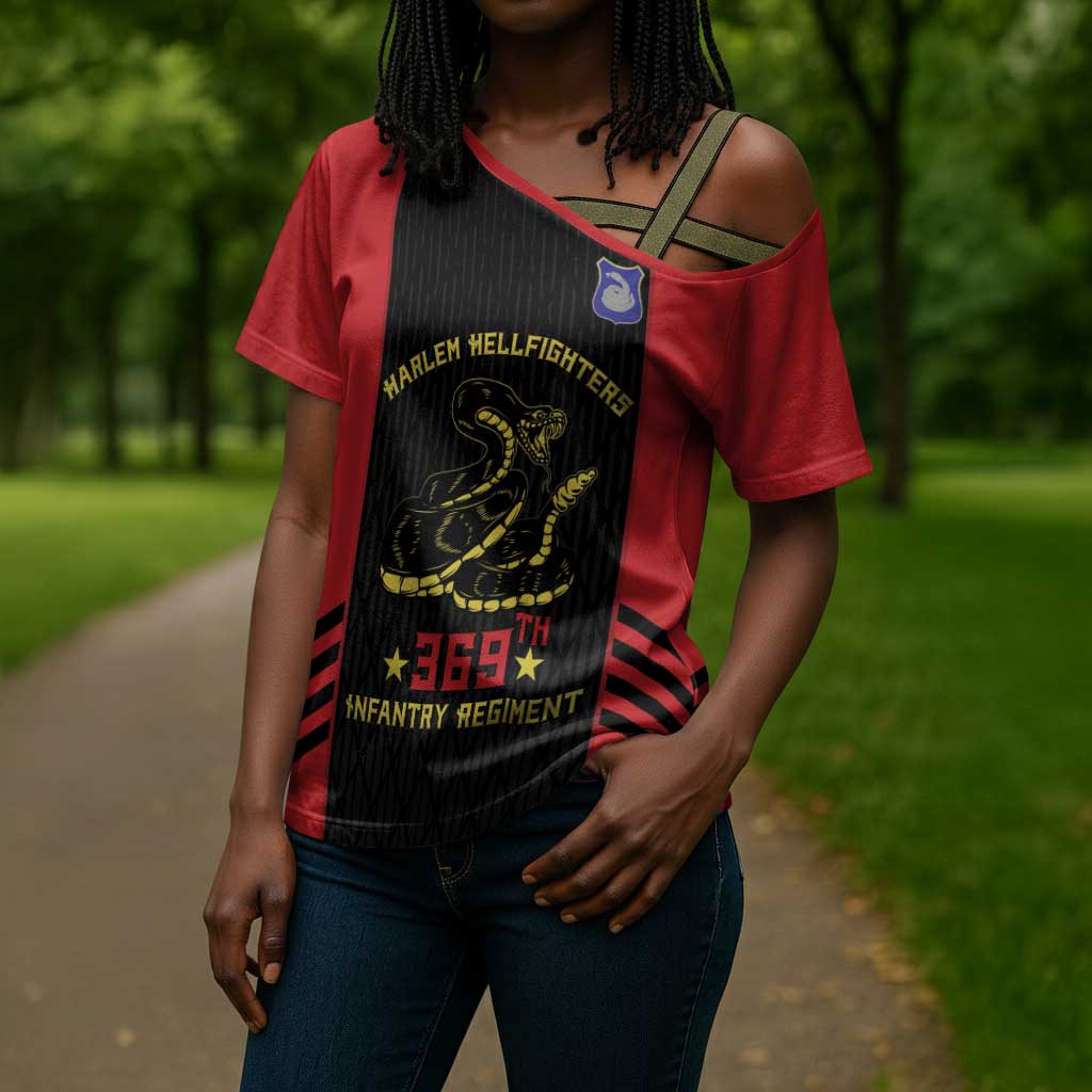 Personalized Harlem Hellfighters Cross Shoulder Shirt 369th Infantry Regiment Legacy