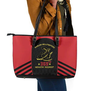 Harlem Hellfighters Leather Tote Bag 369th Infantry Regiment Legacy