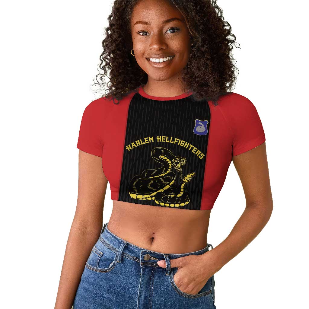 Personalized Harlem Hellfighters Raglan Cropped T shirt 369th Infantry Regiment Legacy