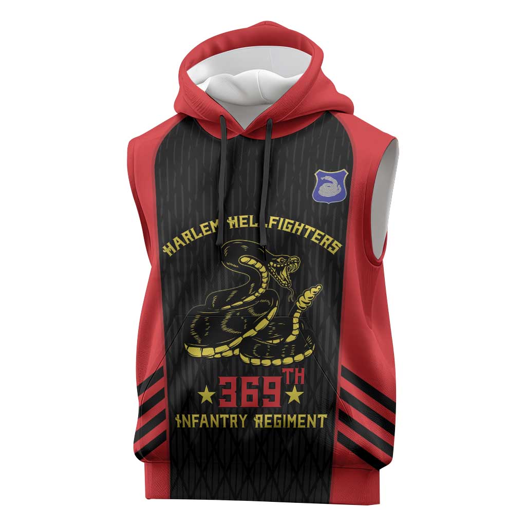 Personalized Harlem Hellfighters Sleeveless Hoodie 369th Infantry Regiment Legacy