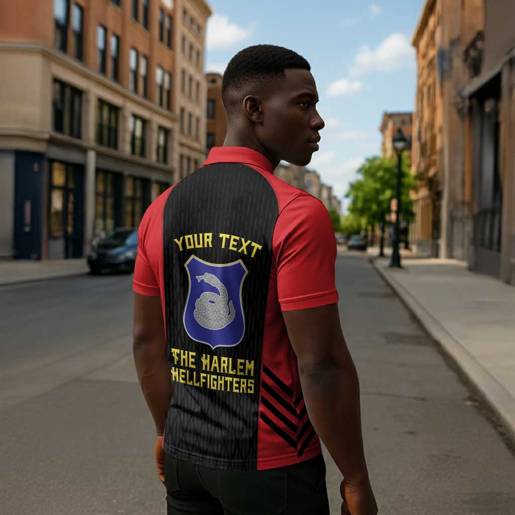Personalized Harlem Hellfighters Zipper Polo Shirt 369th Infantry Regiment Legacy
