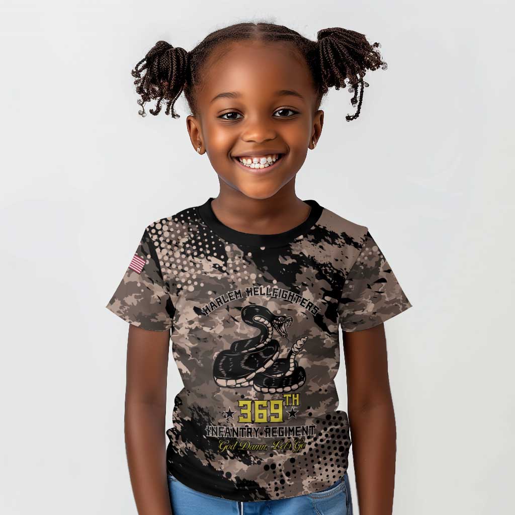 Harlem Hellfighters 369th Infantry Regiment Legacy Kid T shirt God Damn Lets Go