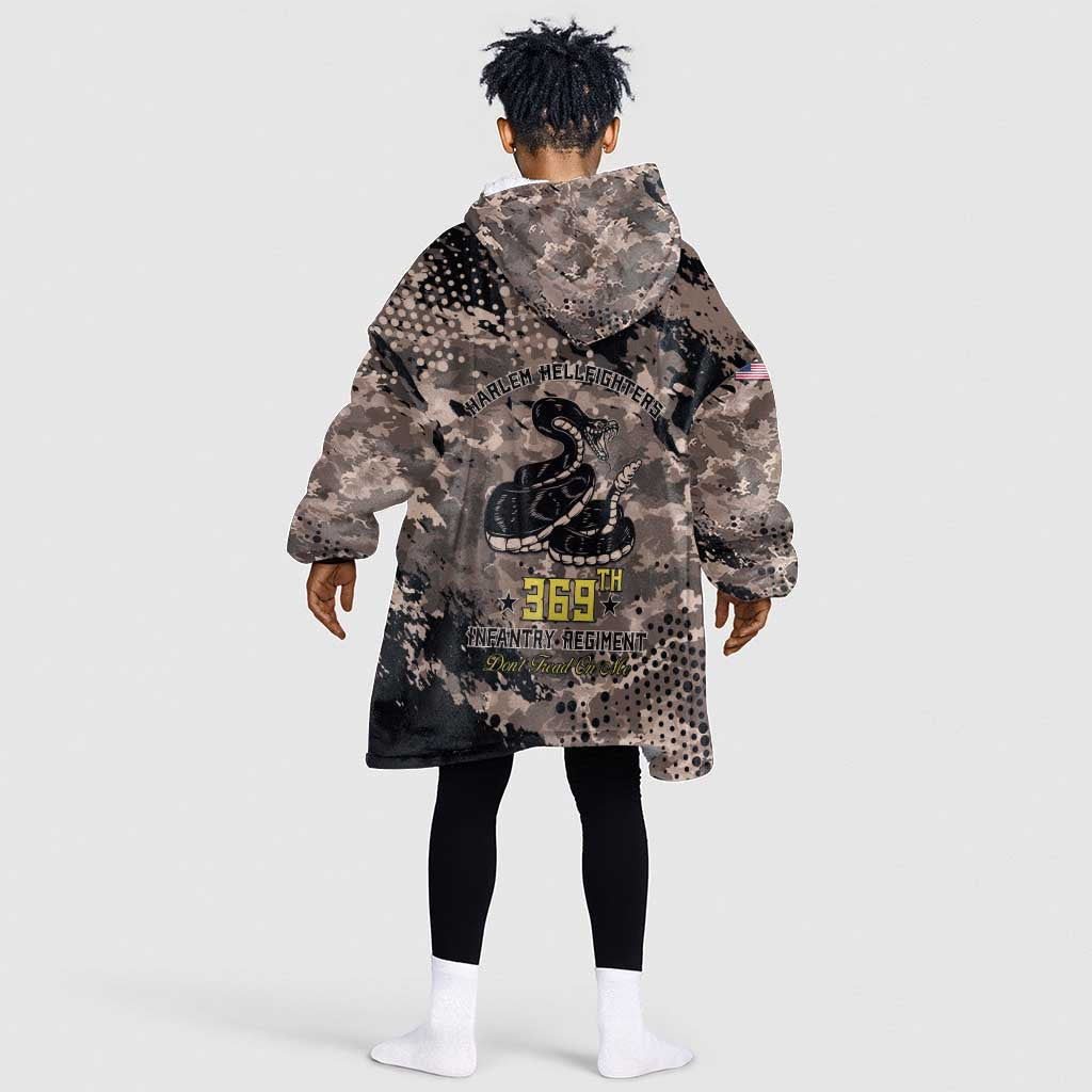 Harlem Hellfighters 369th Infantry Regiment Legacy Kid Wearable Blanket Hoodie God Damn Lets Go