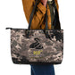 Harlem Hellfighters 369th Infantry Regiment Legacy Leather Tote Bag God Damn Lets Go