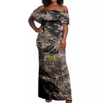 Harlem Hellfighters 369th Infantry Regiment Legacy Off Shoulder Maxi Dress God Damn Lets Go