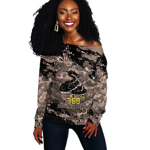 Harlem Hellfighters 369th Infantry Regiment Legacy Off Shoulder Sweater God Damn Lets Go