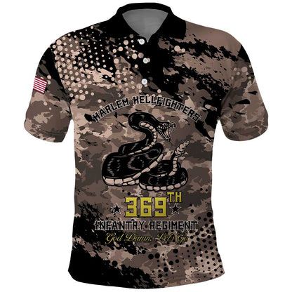Harlem Hellfighters 369th Infantry Regiment Legacy Polo Shirt God Damn Lets Go