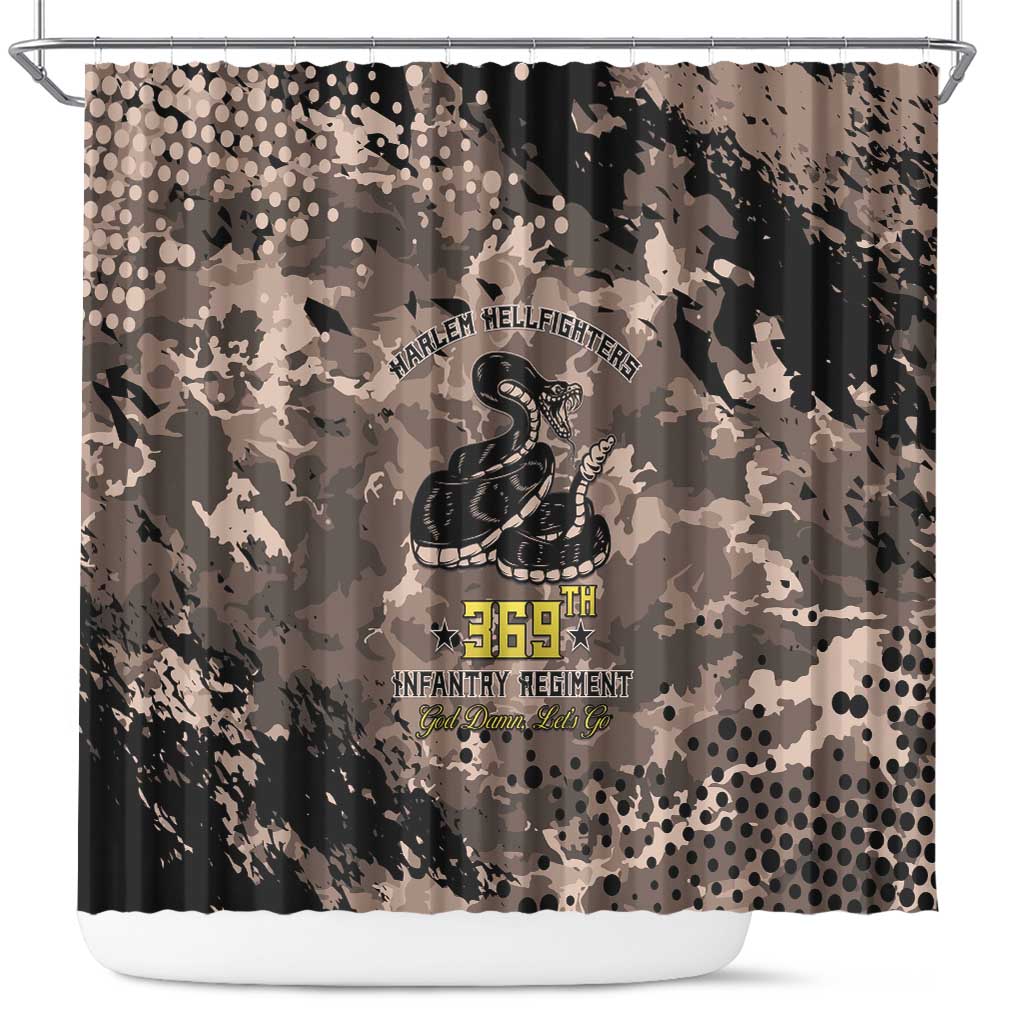 Harlem Hellfighters 369th Infantry Regiment Legacy Shower Curtain God Damn Lets Go